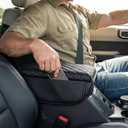 Center Console Armrest Cover Compatible with Ford Bronco Accessories 2021 2022 2023 2024 2025 2/4-Door with Leather Side Pockets Interior Accessories Prevent Scratching