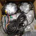 4-Wired Backup Camera System, 10.1" DVR Quad Screen Rear Side View Cameras, IP69 Waterproof IR Night Vision, 20G Vibration-Proof for Trailer/RV/Tractor/Combine/Skid Steer/Heavy Equipment, Y4