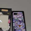 DorisMax for iPhone 16e Case - Wireless Charging Compatible - Dual-Layer Hard Shell + Silicone Cover - Shockproof Protective Phone Case with Stylish Designs for Women - Abstract Lotus