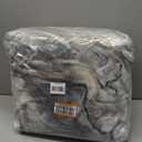 Abstract Area Rug 8X10FT Soft Carpets Waves Pattern Grey & Cream
