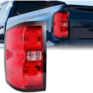 Tail Light Assembly Compatible with 2014-2019 Chevy Silverado 1500 2500HD 3500HD, Rear Taillight Brake Turn Signal with Bulbs, Replaces GM2800261 23431875 (Left Driver Side)