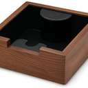 KNODOS Wooden Espresso Knock Box Walnut Dump Bin for Coffee Grounds Disposal Durable, ShockAbsorbent Espresso Machine Accessories, Easy to Clean Tamping Station