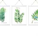 Magnetic Poster Hanger Frame In White 3 pack, 16x24 16x20 16x16 Poster Frame Wooden Magnetic Hanging Kit for Walls Map Canvas Artwork