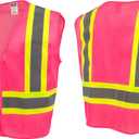 Radians SV22-1 Economy Type O Class 1 Safety Vest (Large, Pink)