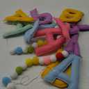 Felt Happy Birthday Garland Rainbow Banner Reusable Happy Birthday Sign Party Supply for Party Decor(Bright Color,Normal)