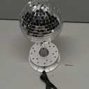 Disco Ball Light 5" Mirror Ball Motor Hanging Rotating Disco 90s Party Decor 5rpm with 3 Light Color and 18 LED Hanging and Table 2 Use for Graduation Wedding Bar Club Band Stage Home Birthday(Silver)