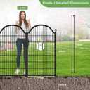 8 Panels No Dig Garden Fence, Dog Fence Outdoor for Yard, 48in(H) x 18ft(L)