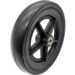 Economy Knee Scooter Steerable Knee Walker replacement wheel,7.5"(190mm) Caster Wheel For ECONOMY,Economy 7.5" Replacement Wheel,Front or Rear Wheel Assembly,With bearings,Eco-Wheel_KWPART(1Ea,Black)