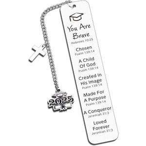 2025 Graduation Gifts for Her Him Class of 2025 College Graduation Gifts for Women Men Middle Senior High School Grad Student Nurse Daughter Son Degree Christian Bookmark Faith Based Graduation Gifts
