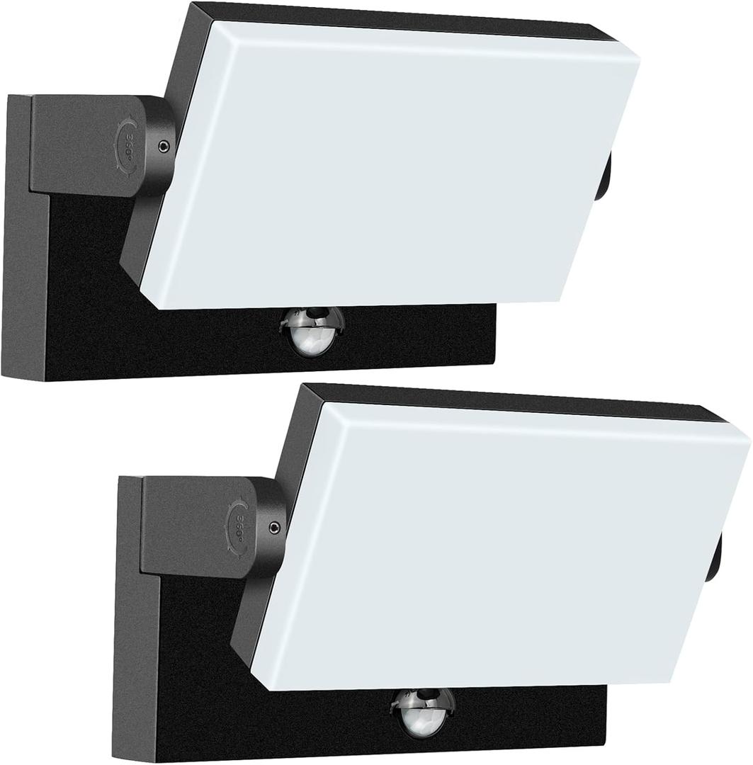 rosykite 40W LED Wall Pack Lights Outdoor Motion Sensor,360 °Rotation 5000K 6000K 4000K Selectable Exterior Flood Lighting Fixture Sconce for Porch Garage Patio