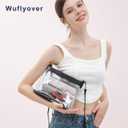 Wuflyover Clear Bag for Stadium Events, Clear Purses for Women, Stadium Approved Crossbody Bag