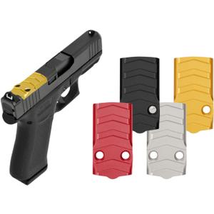 NDZ Performance Optic Cover Plate for Glock 43X & 48 – Fits MOS Slides Only, CNC Machined 6061 Aluminum, Aspis Cut, Anodized, Made in USA, Gold