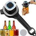Electric Jar Opener for Seniors with Auto-Adjusting Gripper, Rechargeable Jar & Bottle Openers for Weak Hands and Arthritis, Easy Twist Off Lid Opener with Rubber Gripper Pad, Fits 1"-3.5" Lids(White)