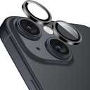 ESR Camera Lens Protector for iPhone 15/15 Plus/14/14 Plus, Ultra-tough HD Individual Lens Protectors, Scratch Resistant, Ultra-thin Tempered Glass, Armorite Series, 1 Pack, Black