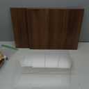 Wooden Acrylic Record Storage, Modern Minimalist Record Box, 80-Record Album Storage Box, Perfect Record Organizer for Home Decor and Collection Display (Brown)