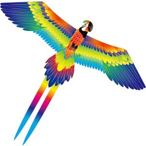 Parrot Kite for Kids & Adults, Outdoor Kite, Perfect for Beginners, Easy to use, Ideal for Beaches, Backyards, Grassy Areas