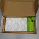 XXXFLOWER Plant Terrarium with Wooden Stand, Air Planter Bulb Glass Vase Metal Swivel Holder Retro Tabletop for Hydroponics Home Garden Office Decoration - 3 Bulb Vase