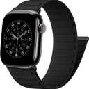 Patented Magnetic Sport Band Compatible with Apple Watch Bands for Men Women 44mm/45mm/46mm/49mm/(42mm-series 3 2 1), Nylon Sport Loop Strap