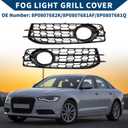 No.8P0807682K/8P0807681AF Fog Light Grill for Audi A3 2009-2012 Front Left Right Front Lower Bumper Fog Light Cover Inserts ABS 1 Pair Black