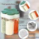 2 Pcs 5 in 1 Spice Containers, Multi-Spice Dispenser, Portable Travel Seasoning Condiment Containers, Salt Pepper Spice Shaker with Lid and Labels Clear Container Jars
