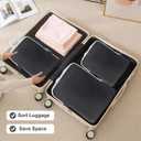 JJ POWER Ultralight Compression Packing Cubes Super Thin and Sturdy 70D Nylon Expandable Packing Organizer for Travel Accessories Luggage Suitcase,3 Set,Light Grey(Black)