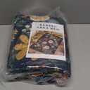 DUKINO 3x4 Area Rug, Lightweight Non Slip Washable Floral Rug, Indoor Low Pile & Non-Shedding Boho Design Carpets for Bedroom, Kitchen, Dining Room, Black