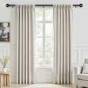 IFELS Heavy Duty Curtain Rods for Windows 32 to 90 Inch, 1 Inch Black Curtain Rods Adjustable and Easy Installation, Elegance Design Decorative Long Drapery Rod with Metal Finials (W9,Black,32-90")