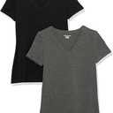 Women's Regular-Fit Short-Sleeve V-Neck T-Shirt, Size XS