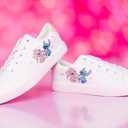 Stitch and Angel Womens Sneakers Low Top Lace Up - White - 10