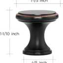 Ravinte 10 Pack Oil Rubbed Bronze Kitchen Cabinet Knobs, Solid Oil Rubbed Bronze Pulls Zinc Handles Simple Drawer Cabinet Hardware for Cupboard Drawer Knobs