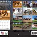 Horse Racing Calendar 2026 Race Horses Monthly Wall Calender 12 Month | American Made In The USA
