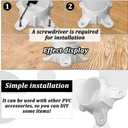 12 Packs 2" PVC Flange, Table Screw Caps PVC Pipe Fittings for DIY Rod Holder Projects, Making Storage Shelves, Support Feet