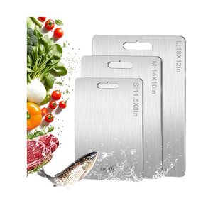 Titanium Cutting Board Set of 3, 100% Pure Titanium Cutting Boards for Kitchen, 2025 New Double Sided Food-Grade Chopping Board for Cutting Meat Vegetable Fruit
