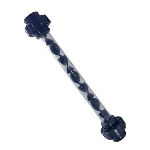 PVC Static Mixer for Gas-Liquid Mixing, Pipe Mixer (Transparent, 1inch)