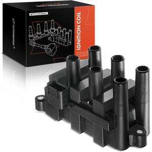 A-Premium Ignition Coil Pack Compatible with Ford, Mazda, Mercury - F-150 01-10, Ranger 01-08, Mustang 01-04, Cougar 01-02, B3000 01-08, Sable 01-05 - 2.5L, 3.0L, 3.8L, 4.2L - for 5F2Z-12029-AD