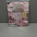 Ekouaer Womens Silk Satin Pajamas Set Animals Print Pjs Button Down Short Sleeve Lounge Set 2 Piece Sleepwear (Small, Black Leopard)