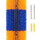 Livestock Scratch Brush Kit, Horse Massager for Relieving Itching, Suitable for Horse, Cattle, Sheep, Pig, Yellow (1-Pack)