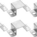 2 x uxcell 6Pcs 42x32 mm U Shaped Connector Bracket, Square Tube Strap Clamp Galvanized Steel Pipe Clamp Wood Deck Fence Post Tie for Water Pipes Stairs Railing Installation, Silver
