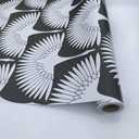Black and White Peel and Stick Wallpaper Contact Paper Removable Self Adhesive Vinyl Film Roll Decorative Waterproof for Wall Countertop Furniture Kitchen Cabinet Refurbishment Paper 17.71"X196"