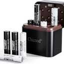 Rechargeable Lithium AAA Batteries with Charger, 8-Pack 1300mWh High Capacity, 1.5V Constant Output, Triple AAA Li-ion Charger with 8-Slots Smart Charging, 1600 Cycles Rechargeable Batteries