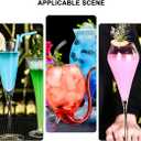 Glass Swizzle Sticks for Cocktails Drinks, 5Pcs Heart Shape Drink Swizzle Sticks Glass Coffee Beverage Cocktail Stirrers Stirring Spoons for Restaurant Home Bar Party