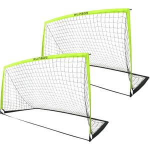 9x5 FT Kids Soccer Goal with Carry Bag, Portable Folding Soccer Net for Backyard Training, Indoor/Outdoor Use for Youth and Adults