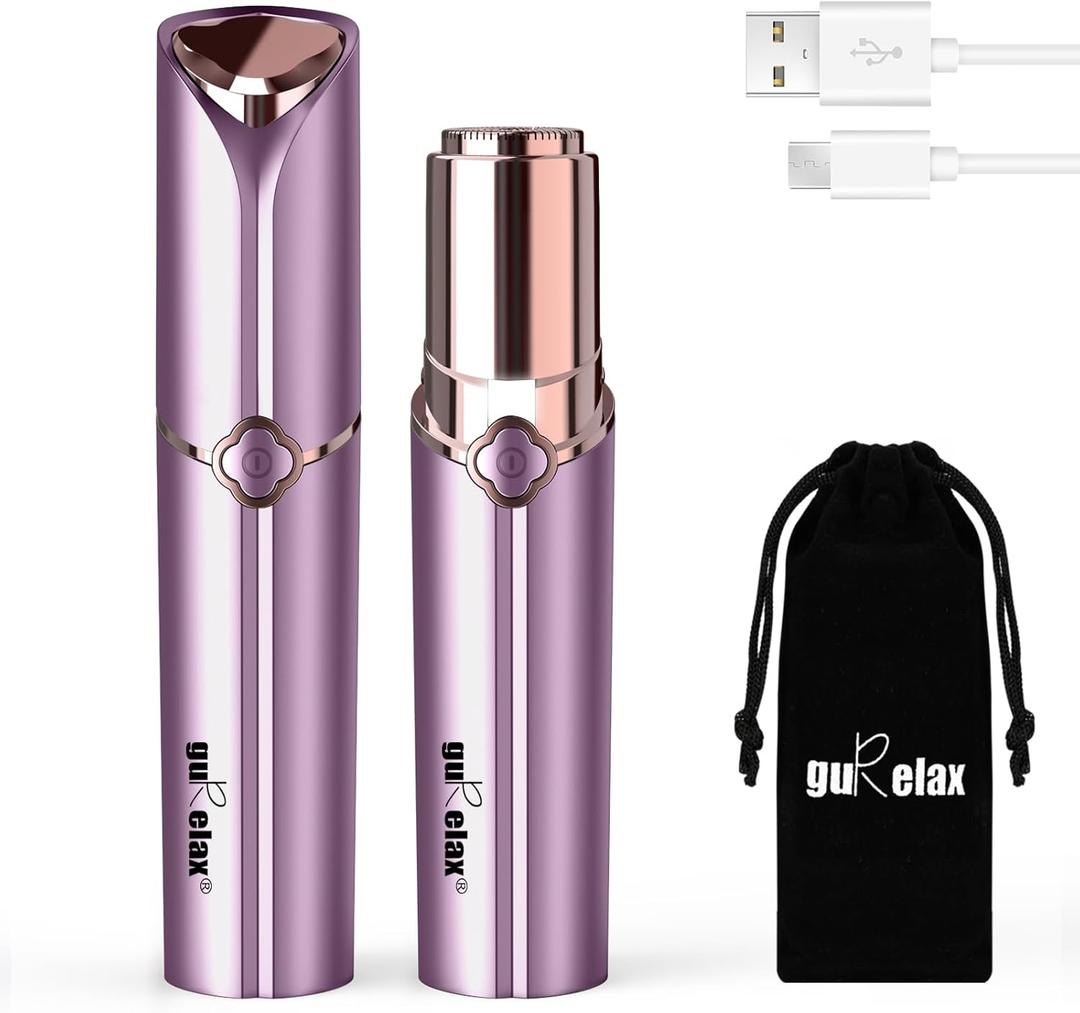 Facial Hair Removal for Women, Painless Electric Facial Hair Remover for Face, ChinUpper Lip with USB Rechargeable (Purple)