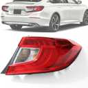 Tail Light Compatible With 2018 2019 2020 2021 2022 Honda Accord Sedan Outer Replace:33550TVAA01 (Right Passenger Side)