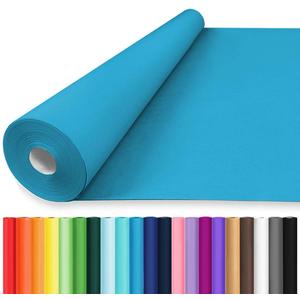 Vanhench 36" x 2520" (210') Lake Blue Wrapping Paper, Solid Color Art Craft Kraft Paper for Birthday Gift Wrapping, Baby Shower, Bouquet Flower Packing Poster Bulletin Board Paper