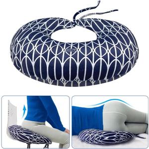 AOSSA BBL Pillow After Surgery Brazilian Butt Lift Pillow Post Surgery Recovery for Sitting Sleeping Driving Booty Butt Pillows for Women Lumbar Back Hip Cushion Seat Support Foam BBL Wedge Pillow (Navy Blue)