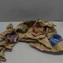 SHMILMH Votive Candle Holder Set of 4, Diwali Decoration for Home, Handmade Mosaic Glass Tealight Candle Holders for Table Centerpiece Decor,Diwali Thanksgiving