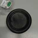 PLASTICPRO 100 PCS Small Black Plastic Plates, Light Weight 6 Inch Plastic Dessert Plates, Disposable for Party and Wedding