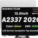 LCD Screen Display Full Top Assembly Compatible with MacBook Air 13" M1 2020 A2337 EMC 3598 MGN63 MGN93 MGND3 MGN73 MGNA3 MGNE3 2560 x 1600 661-16807 661-16806 661-16808(Silver)