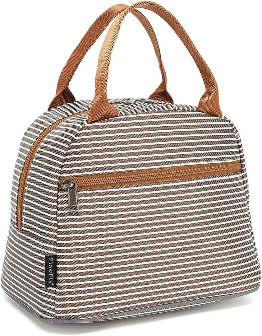 FlowFly Insulated Lunch Cooler Bag - Tote Bag Organizer for Women/Men, Coffee (Standard size Coffee)